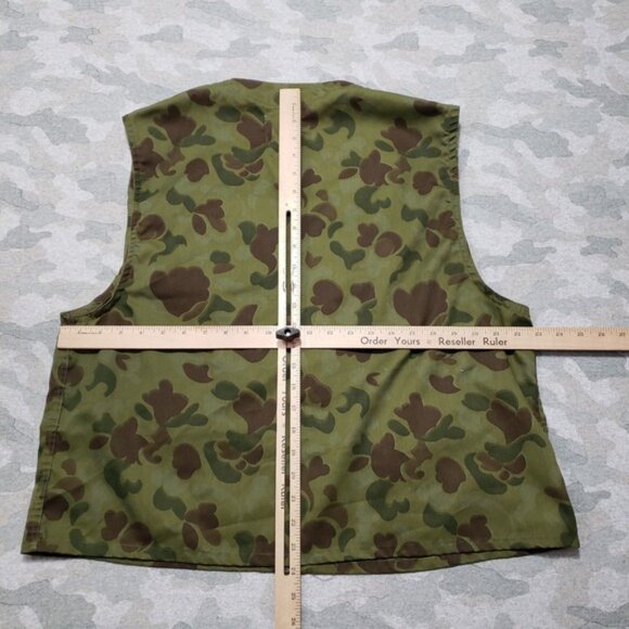 Vintage Penneys Foremost Hunting Clothing Vest Mens XL Green Camo Zip - Picture 7 of 10